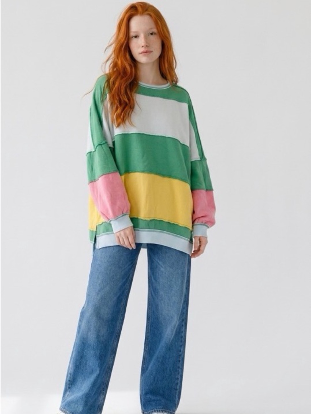 We The Free Rugby Stripe
Sweatshirt Free People -Green M - Picture 1 of 15